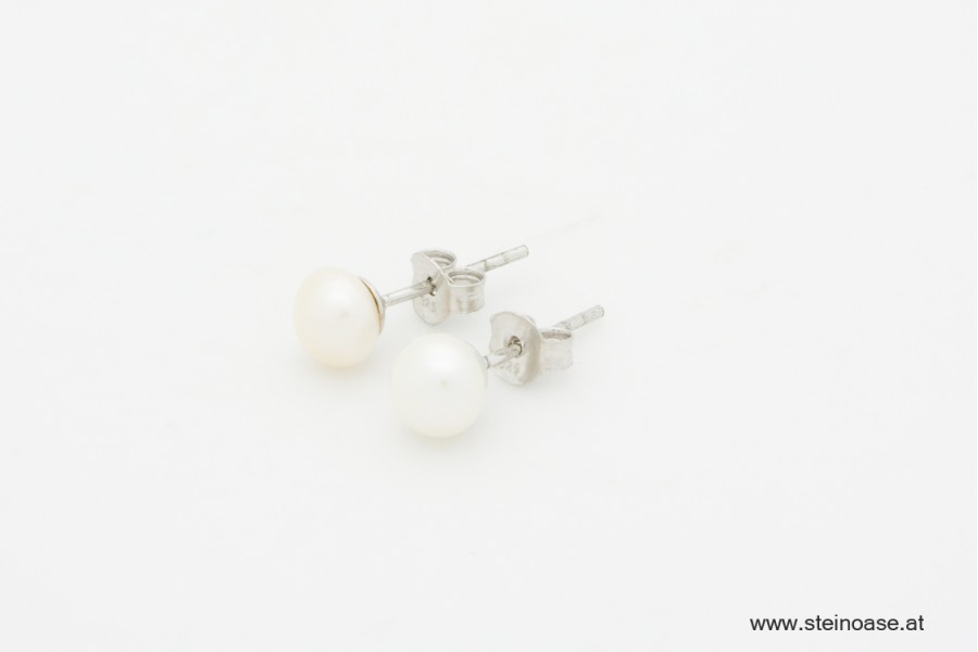Ohrstecker Perle Silber 7mm